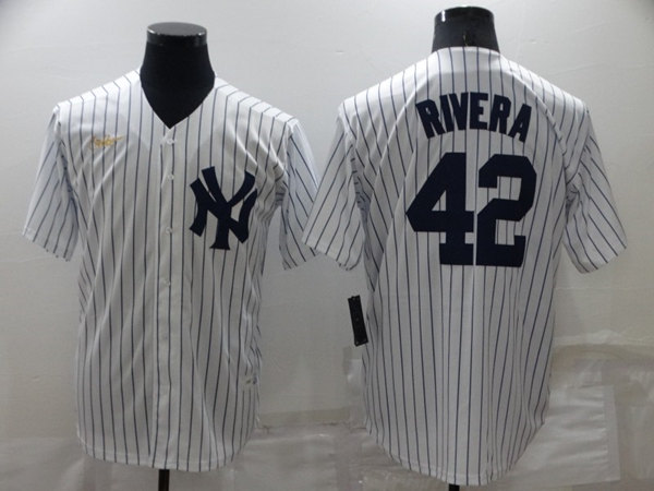 Men's New York Yankees #42 Mariano Rivera White Cool Base Stitched Baseball Jersey